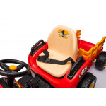 Elektrický traktor s vlečkou BBH-030 na diaľkové ovládanie 2,4G červená